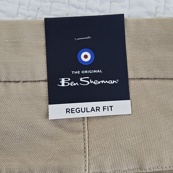 Ben Sherman Stretch Chino Shorts Men's 38 Tan Regular Fit 7" Inseam NEW NWT Luxe - Picture 4 of 14
